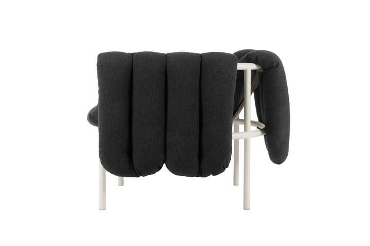 Cadeira lounge Puffy, Anthracite-cream Hem