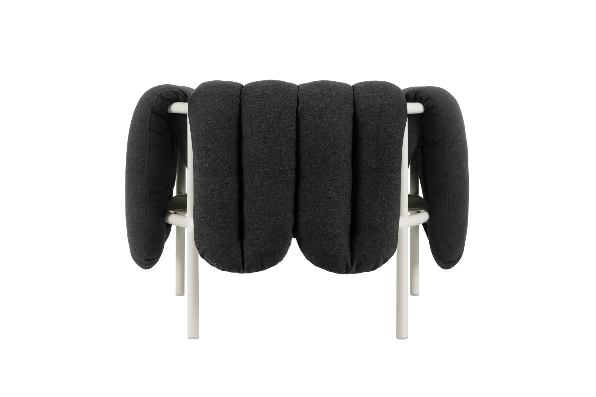 Cadeira lounge Puffy, Anthracite-cream Hem