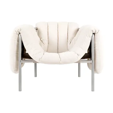 Cadeira lounge Puffy - Natural-aço inoxidável - Hem