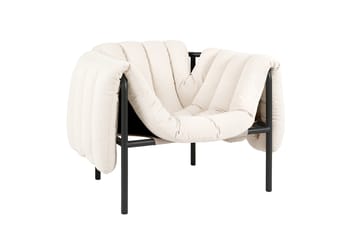 Cadeira lounge Puffy - Natural-black grey - Hem