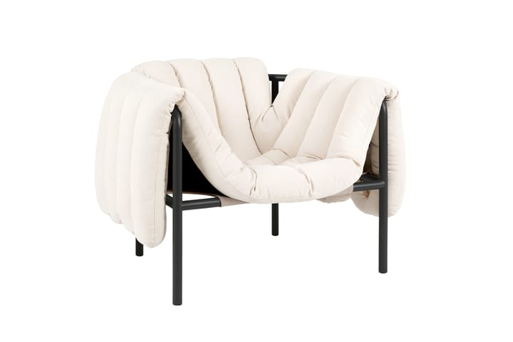 Cadeira lounge Puffy, Natural-black grey Hem