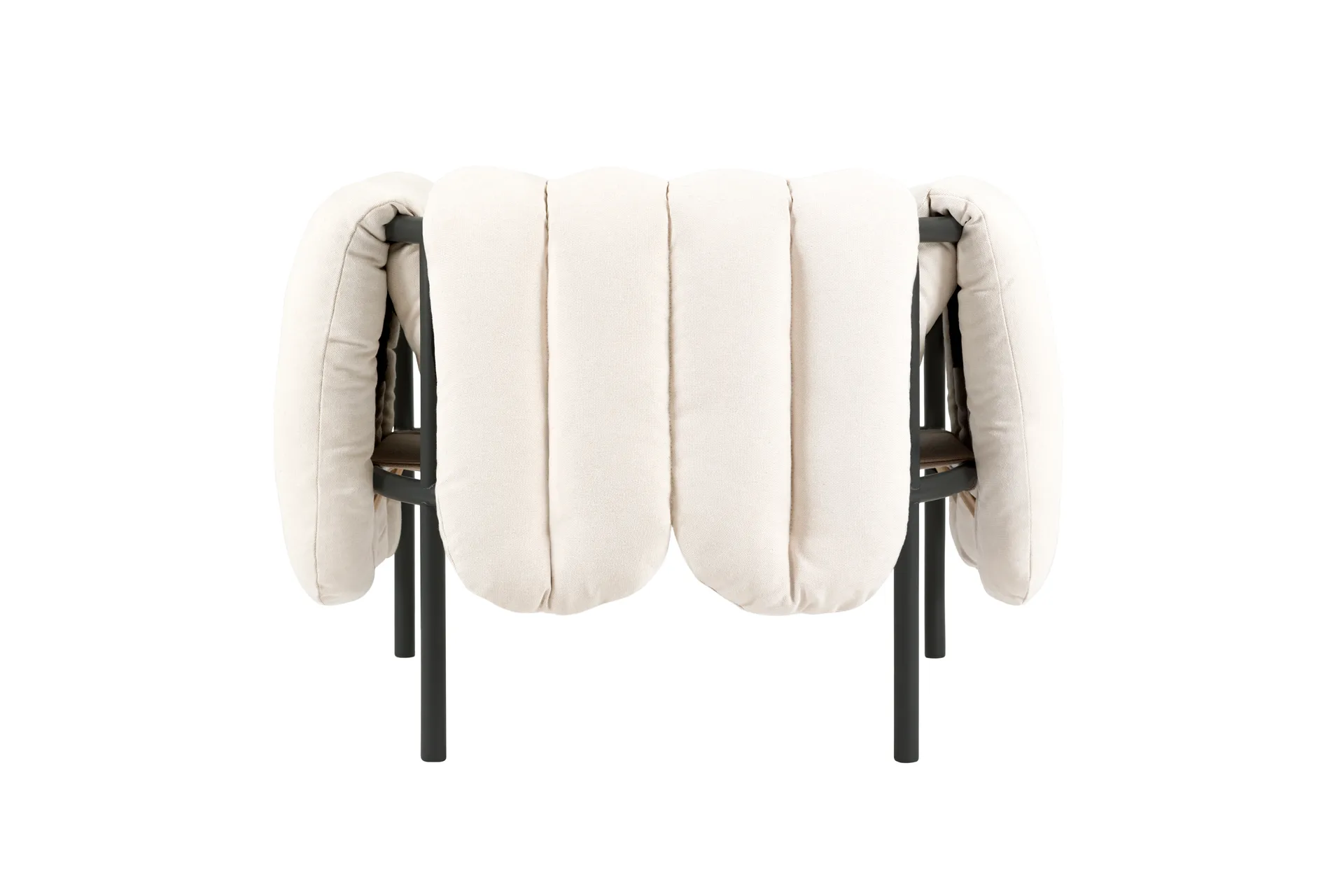 Cadeira lounge Puffy, Natural-black grey Hem