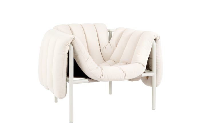 Cadeira lounge Puffy, Natural-cream Hem