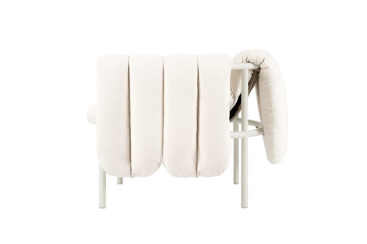 Cadeira lounge Puffy, Natural-cream Hem