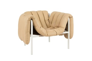 Cadeira lounge Puffy - Sand leather-cream - Hem