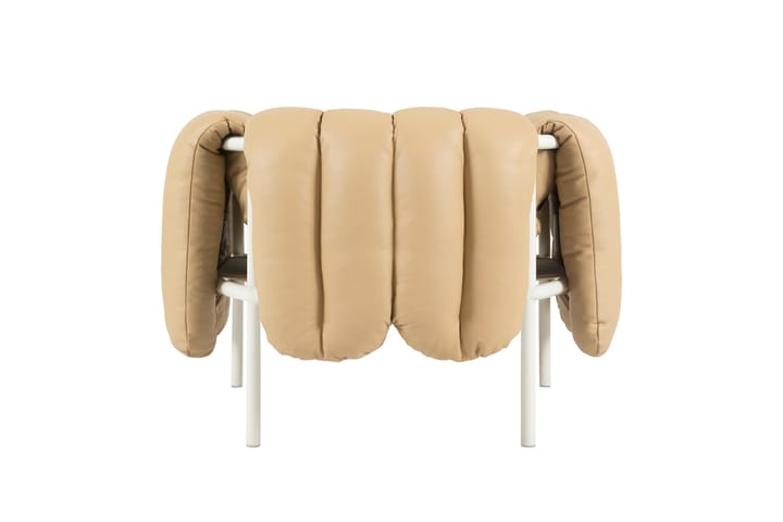 Cadeira lounge Puffy, Sand leather-cream Hem