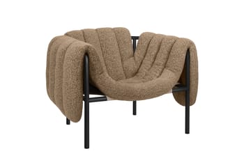 Cadeira lounge Puffy - Sawdust-black grey - Hem