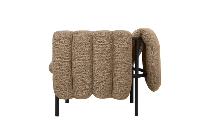 Cadeira lounge Puffy, Sawdust-black grey Hem