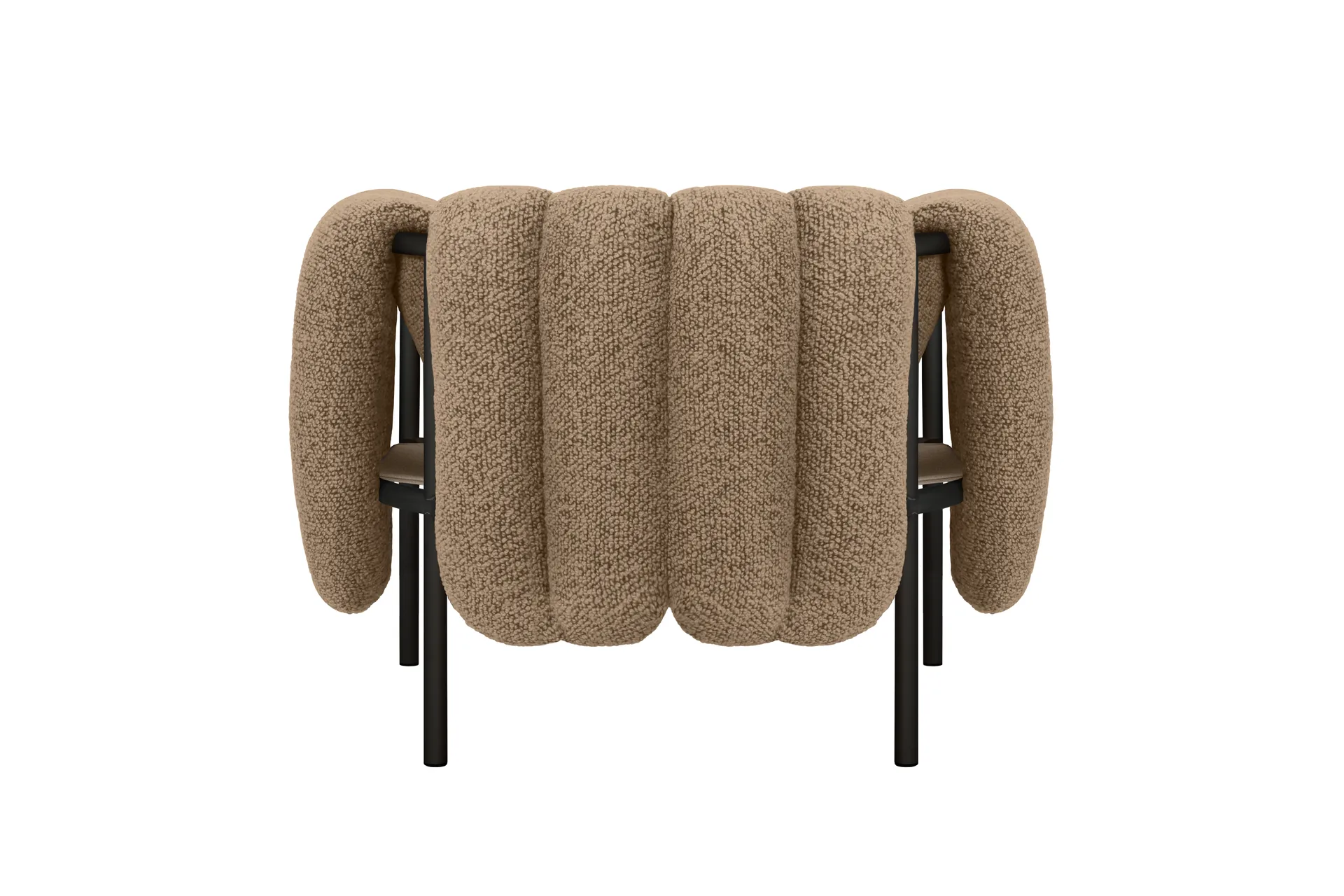 Cadeira lounge Puffy, Sawdust-black grey Hem