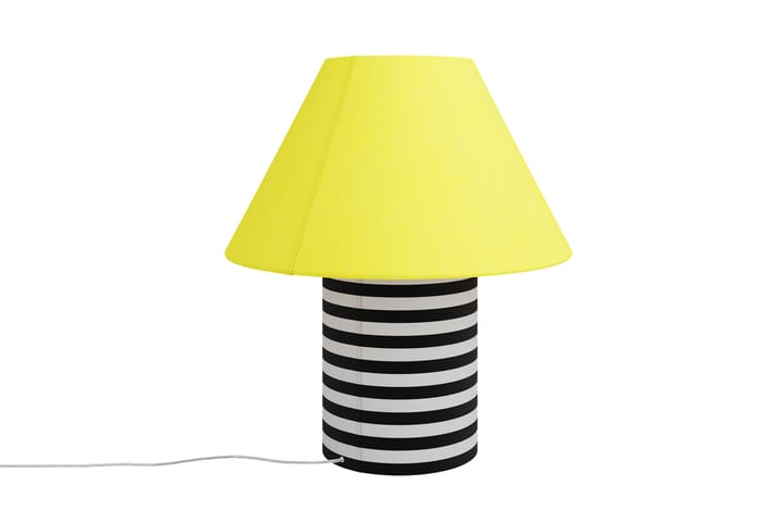 Candeeiro de mesa Toto Large 64 cm, Wax yellow-black & white stripes Hem