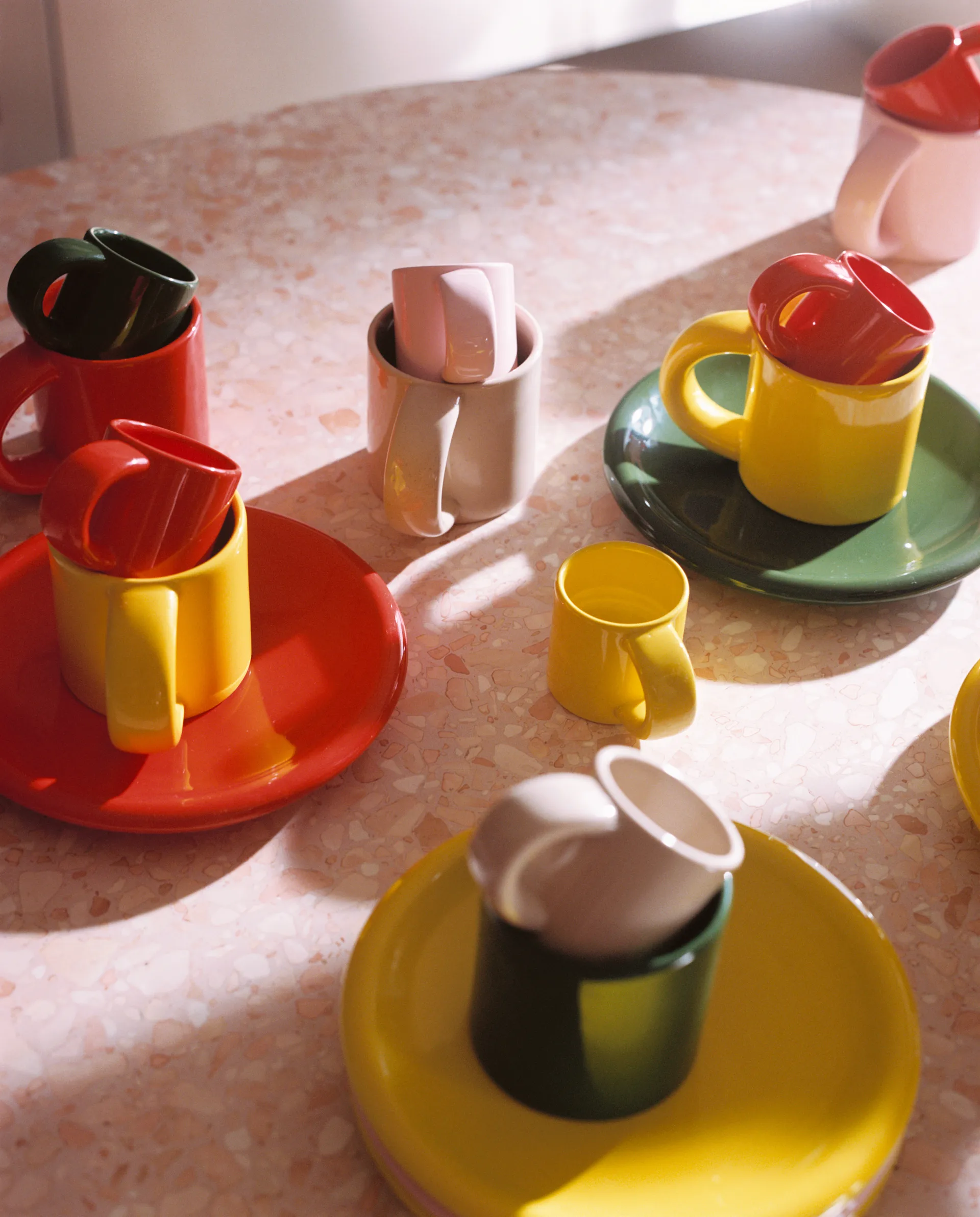 Chávena de expresso Bronto 10 cl 4 un., Yellow Hem