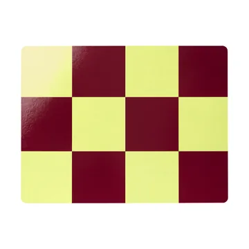 Individual de mesa Check 30x40 cm 2 un. - Butter-burgundy - Hem