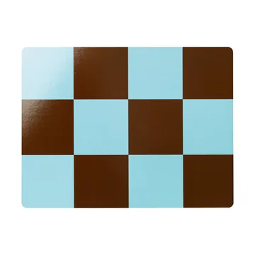 Individual de mesa Check 30x40 cm 2 un. - Light blue-chocolate - Hem