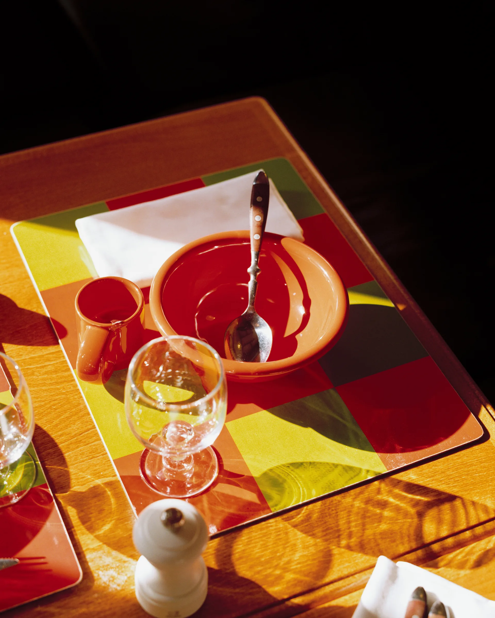 Individual de mesa Check 30x40 cm 2 un., Red-green Hem