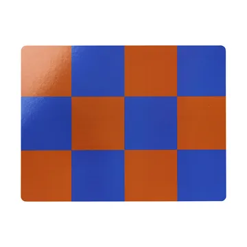 Individual de mesa Check 30x40 cm 2 un. - Terracotta-cobalt - Hem
