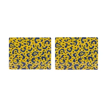 Individual de mesa Monster 30x40 cm 2 un. - Ochre yellow-grey-black - Hem