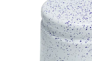Last banco redondo Ø32x44 cm - White-blue splatter - Hem