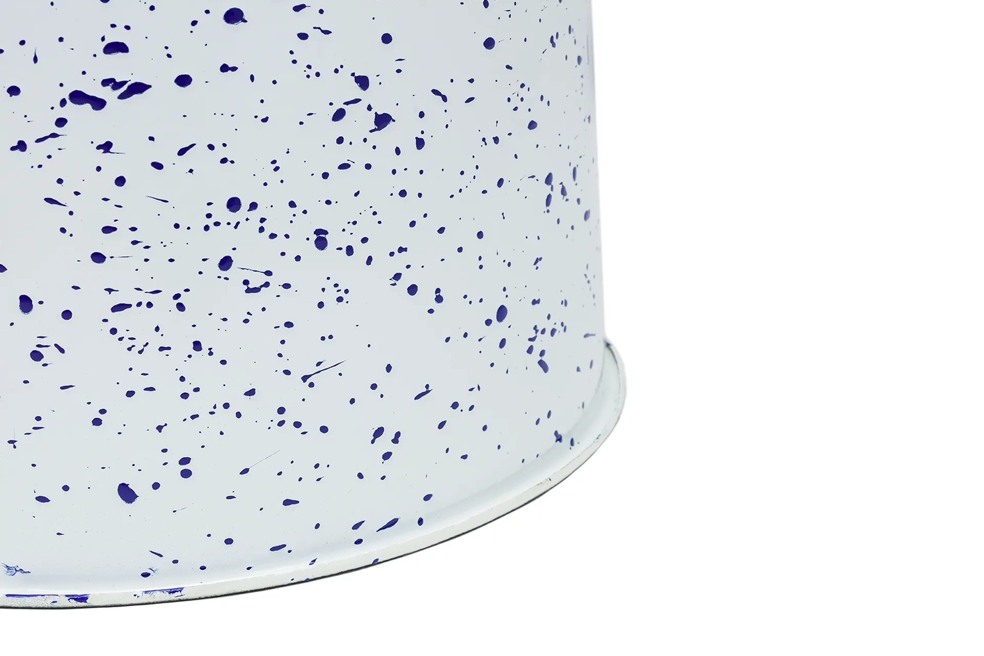Last banco redondo Ø32x44 cm, White-blue splatter Hem