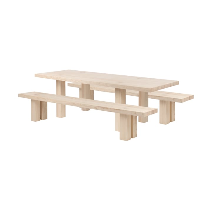 Mesa de jantar Max com bancos 250 cm - Freixo - Hem
