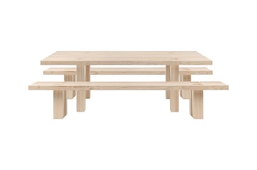 Mesa de jantar Max com bancos 250 cm - Freixo - Hem