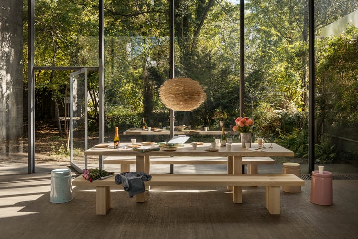 Mesa de jantar Max com bancos 250 cm, Freixo Hem