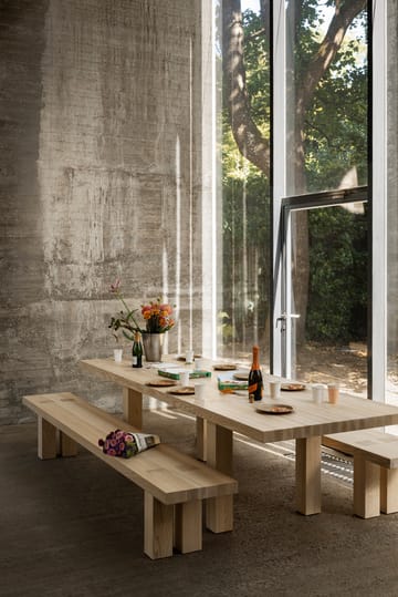 Mesa de jantar Max com bancos 250 cm - Freixo - Hem
