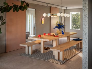 Mesa de jantar Max com bancos 250 cm - Freixo - Hem