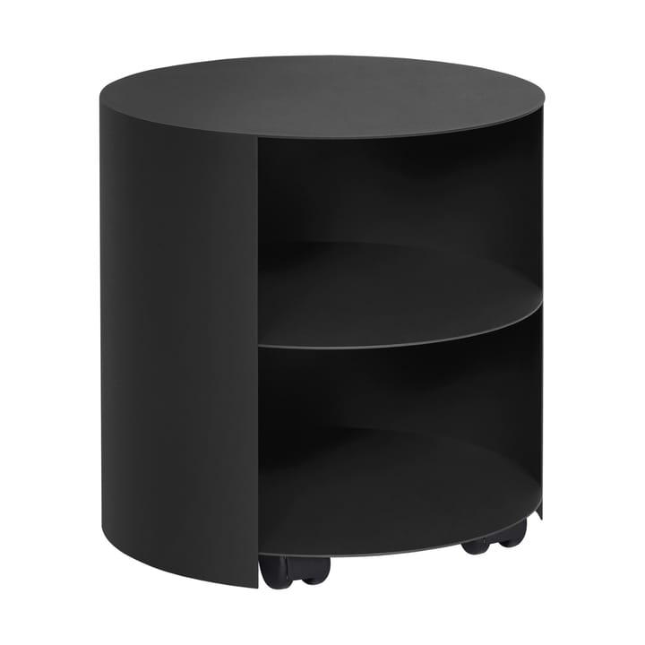 Mesa lateral Hide Ø38x41 cm - Jet black textured - Hem