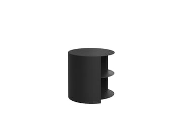 Mesa lateral Hide Ø38x41 cm - Jet black textured - Hem
