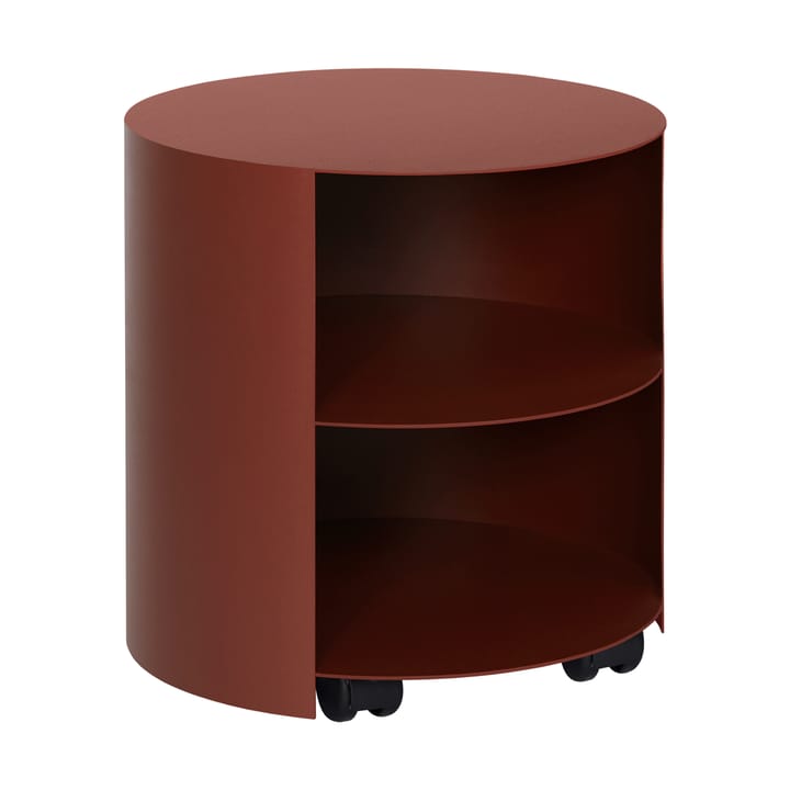 Mesa lateral Hide Ø38x41 cm - Red brown textured - Hem