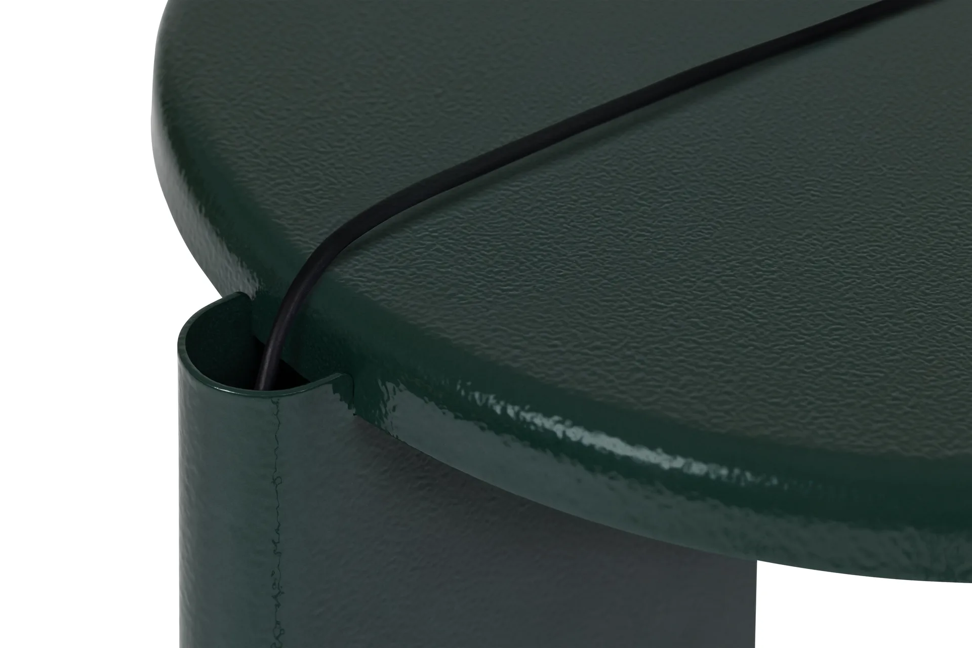 Mesa lateral Lolly 56 cm, Black green gloss Hem