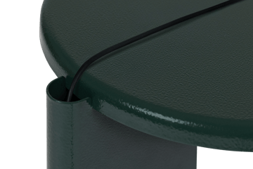 Mesa lateral Lolly 56 cm - Black green gloss - Hem
