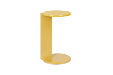 Mesa lateral Lolly 56 cm - Ochre yellow gloss - Hem