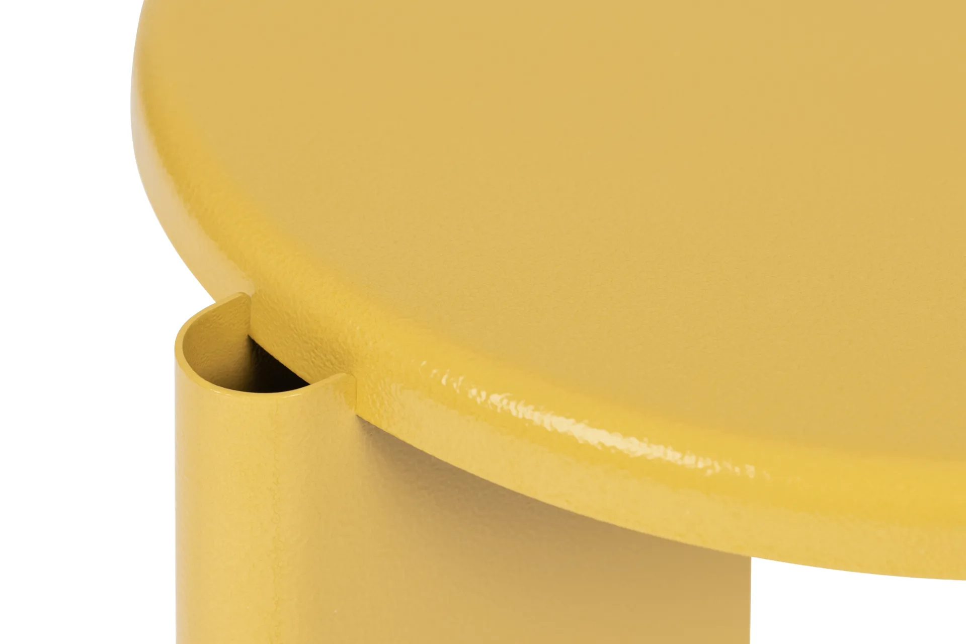 Mesa lateral Lolly 56 cm, Ochre yellow gloss Hem