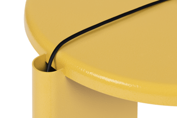 Mesa lateral Lolly 56 cm - Ochre yellow gloss - Hem