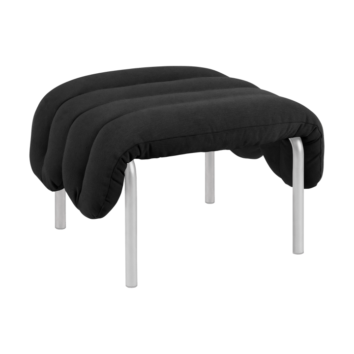 Otomano Puffy 58x67 cm - Anthracite-aço inoxidável - Hem
