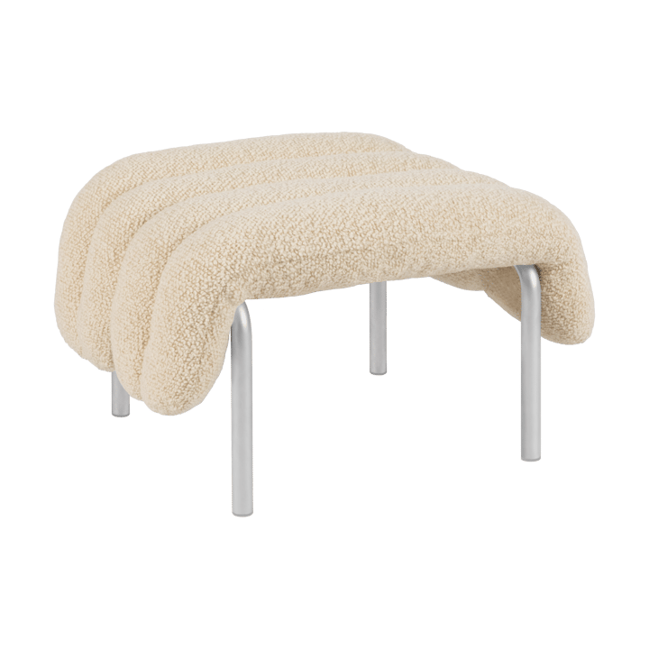 Otomano Puffy 58x67 cm - Eggshell-aço inoxidável - Hem