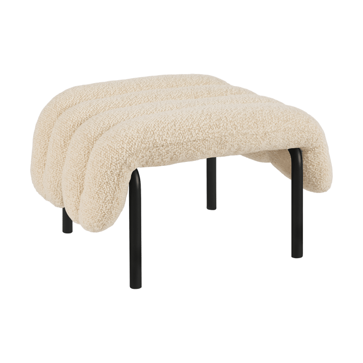 Otomano Puffy 58x67 cm - Eggshell-black grey - Hem