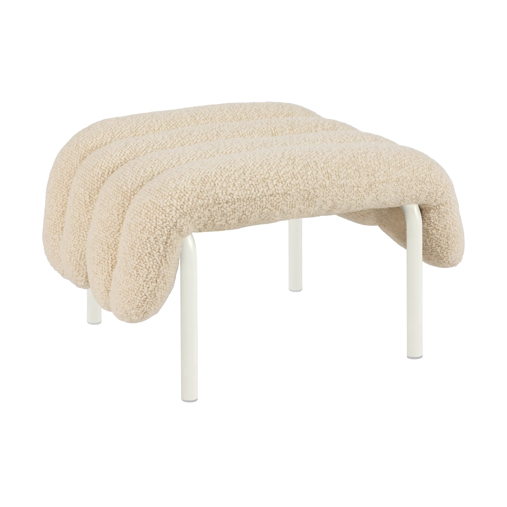 Otomano Puffy 58x67 cm, Eggshell-cream Hem