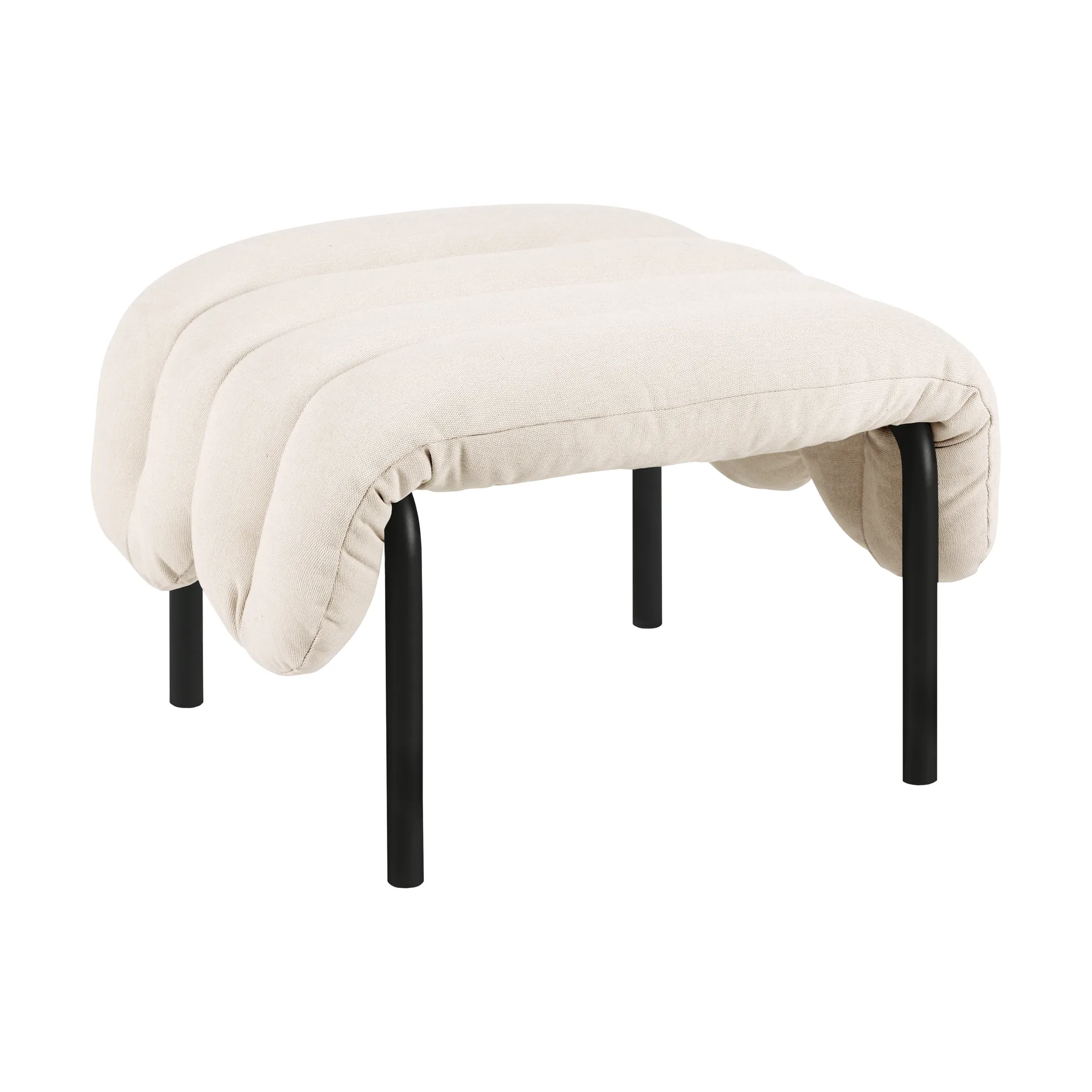 Otomano Puffy 58x67 cm, Natural-black grey Hem