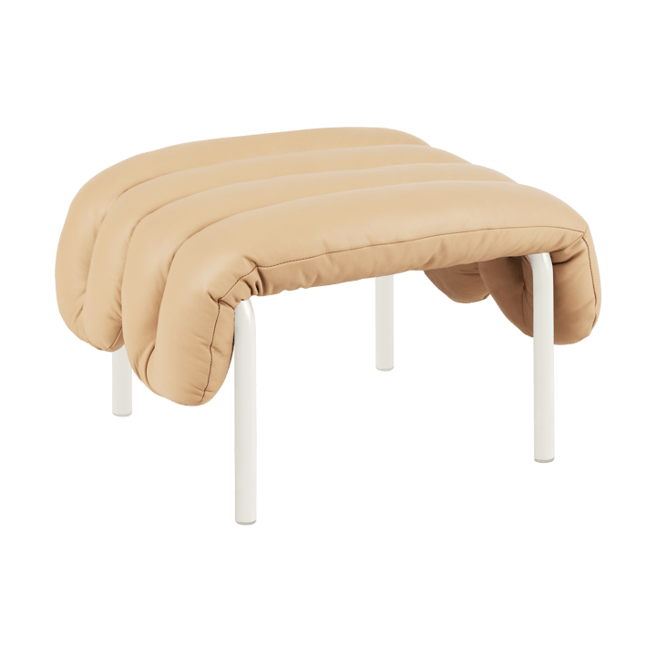 Otomano Puffy 58x67 cm - Sand leather-cream - Hem