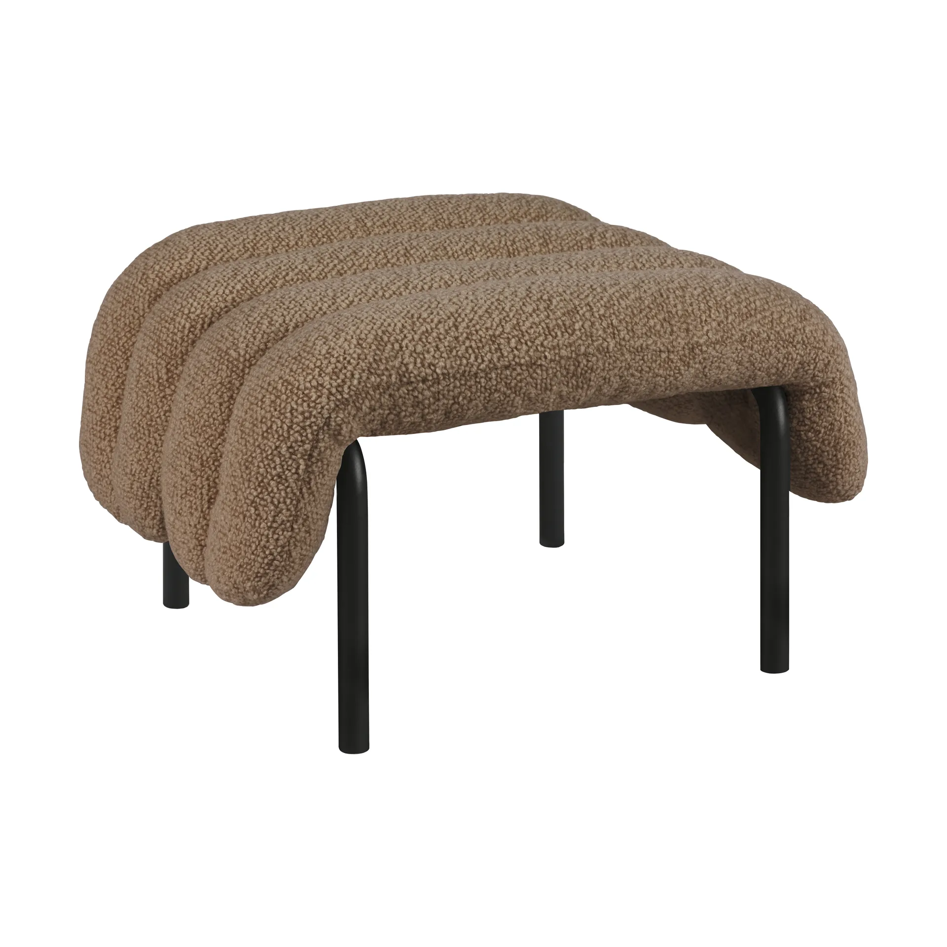 Otomano Puffy 58x67 cm, Sawdust-black grey Hem