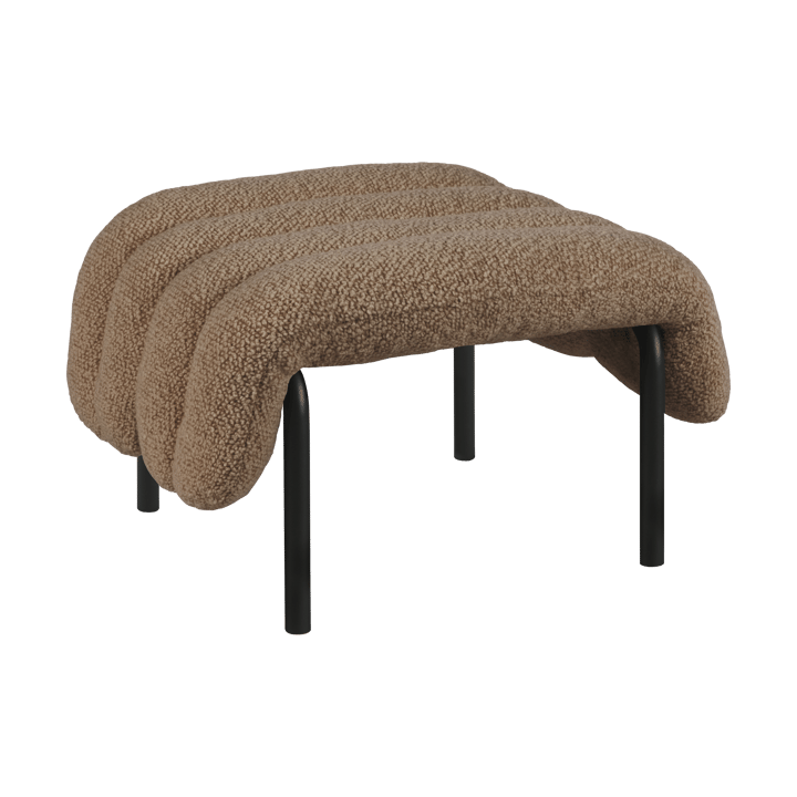 Otomano Puffy 58x67 cm - Sawdust-black grey - Hem