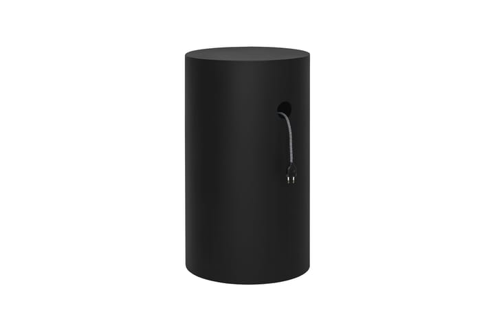 Pedestal Hide Ø38x68 cm, Jet black textured Hem