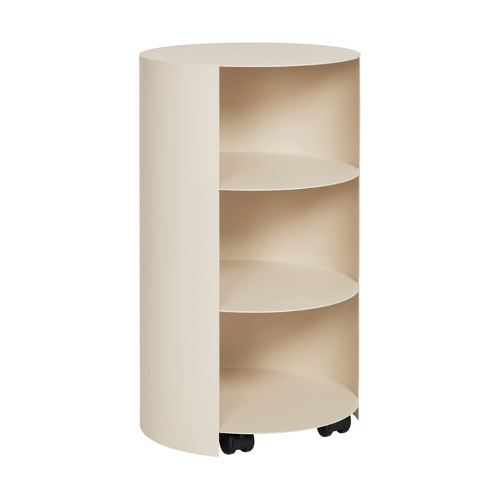 Pedestal Hide Ø38x68 cm - Light ivory textured - Hem
