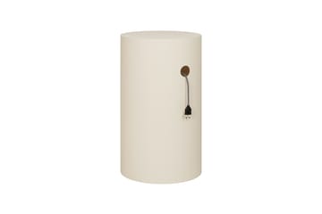 Pedestal Hide Ø38x68 cm - Light ivory textured - Hem