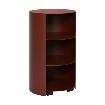 Pedestal Hide Ø38x68 cm - Red brown textured - Hem