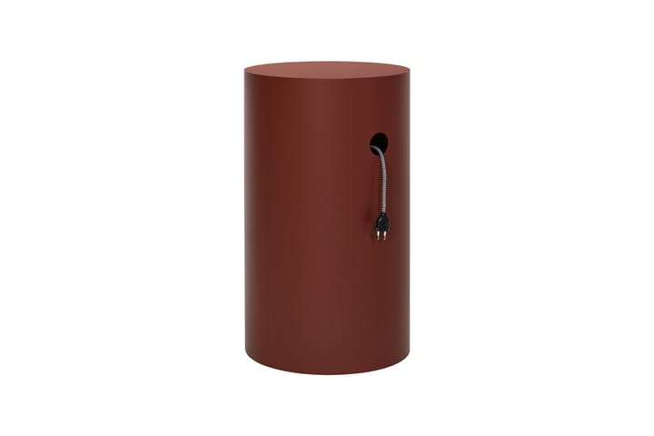 Pedestal Hide Ø38x68 cm, Red brown textured Hem