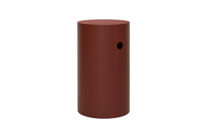 Pedestal Hide Ø38x68 cm, Red brown textured Hem