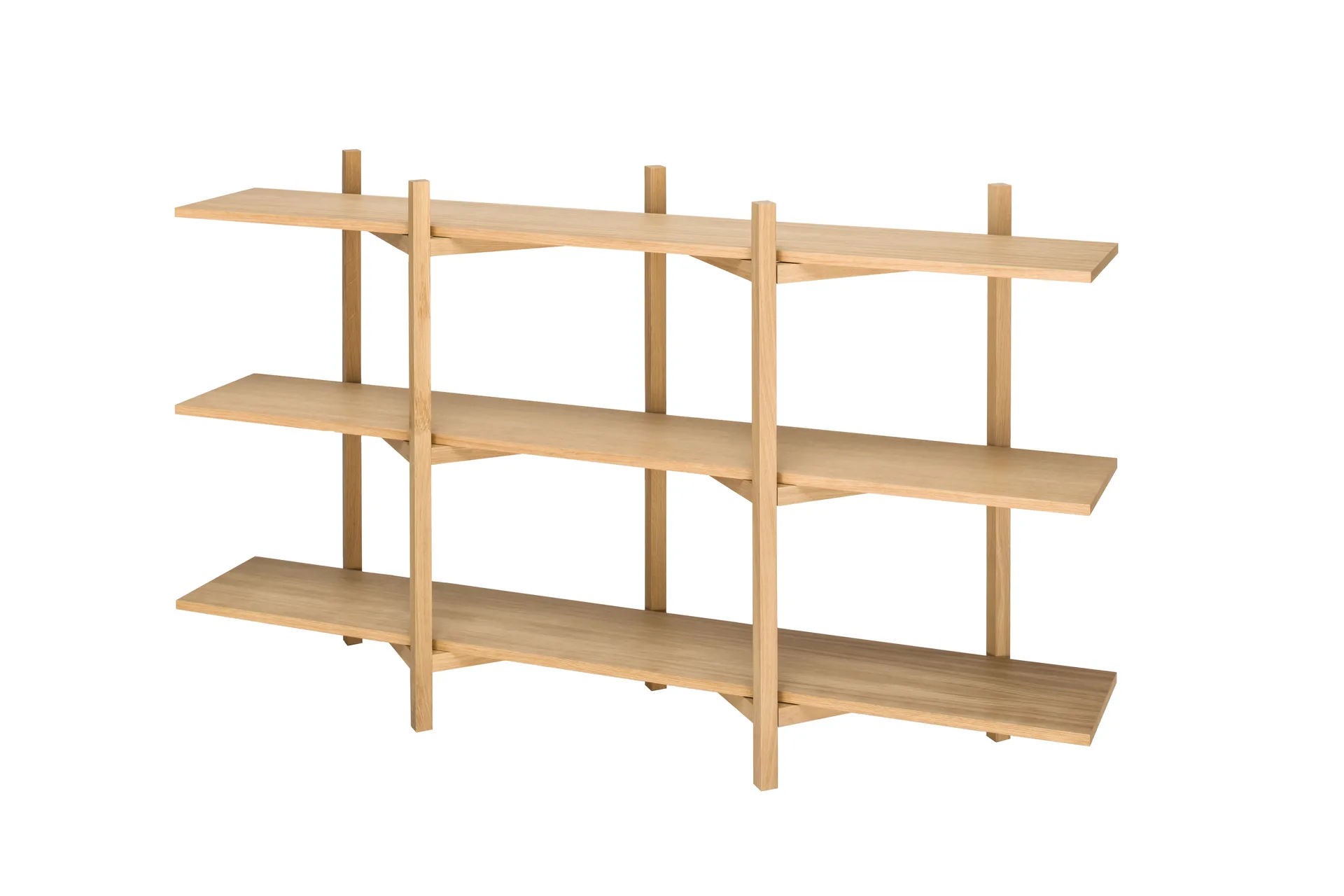 Prateleira Zig Zag Low 175x100 cm, Carvalho Hem